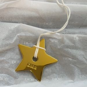Dior Gold Metal Star Ornament Bag Charm